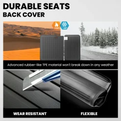 Fit For 2017-2023 Tesla Model 3 Second Row Seats Back Cover Mats All Weather TPE Rear Seatback Mats