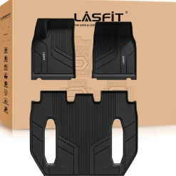 Fit for 2021-2026 Tesla Model X & X Plaid Floor Mats TPE Material, Fit 6-Seat ONLY
