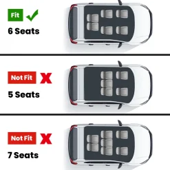 Fit for 2021-2026 Tesla Model X & X Plaid Floor Mats TPE Material, Fit 6-Seat ONLY