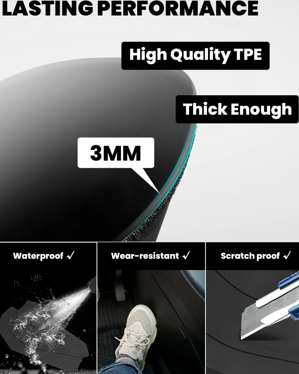 Fit For 2020-2023 Tesla Model Y Center Console Side Anti Kick Pads Water Resistant & Dirt Protector Cover Pad Matte Console Protector Interior Accessories