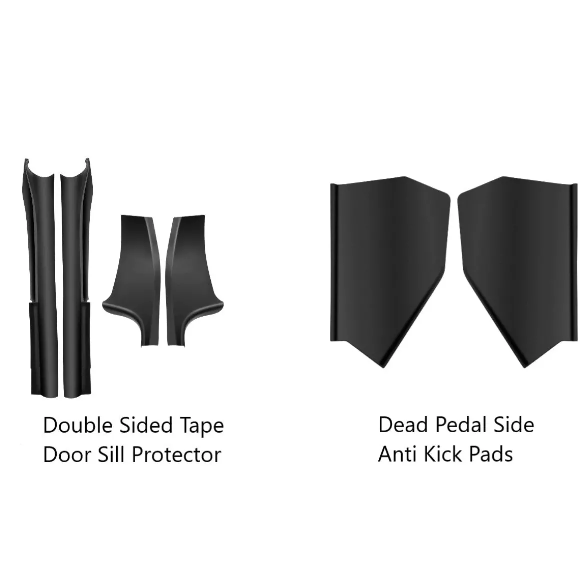 Fit For 2020-2023 Tesla Model Y Door Sill Protector Matte TPE & ABS Front and Rear Door Entry Guard Decoration Scuff Plate Accessories, Don't fit 7 Seats