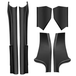 Fit For 2020-2023 Tesla Model Y Door Sill Protector Matte TPE & ABS Front and Rear Door Entry Guard Decoration Scuff Plate Accessories, Don't fit 7 Seats