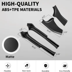 Fit For 2020-2023 Tesla Model Y Door Sill Protector Matte TPE & ABS Front and Rear Door Entry Guard Decoration Scuff Plate Accessories, Don't fit 7 Seats