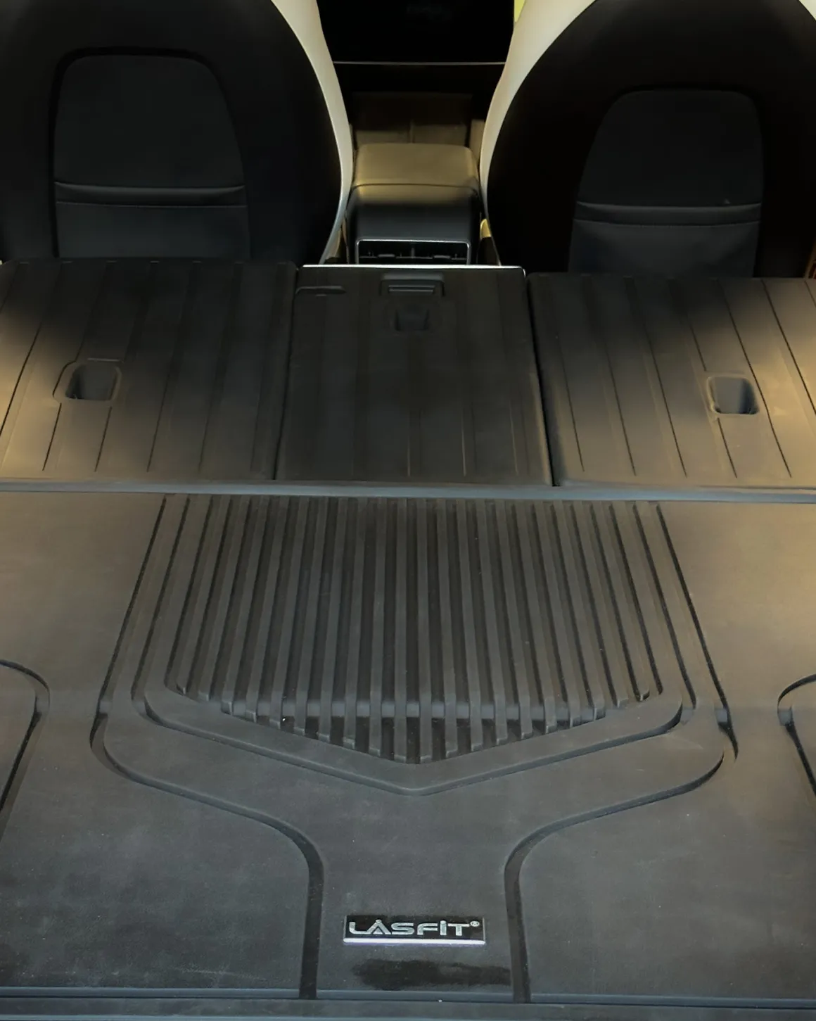 Fit For 2020-2025 Tesla Model Y Second Row Seats Back Cover Mats All Weather, Fit 5-Seater & 7-Seater