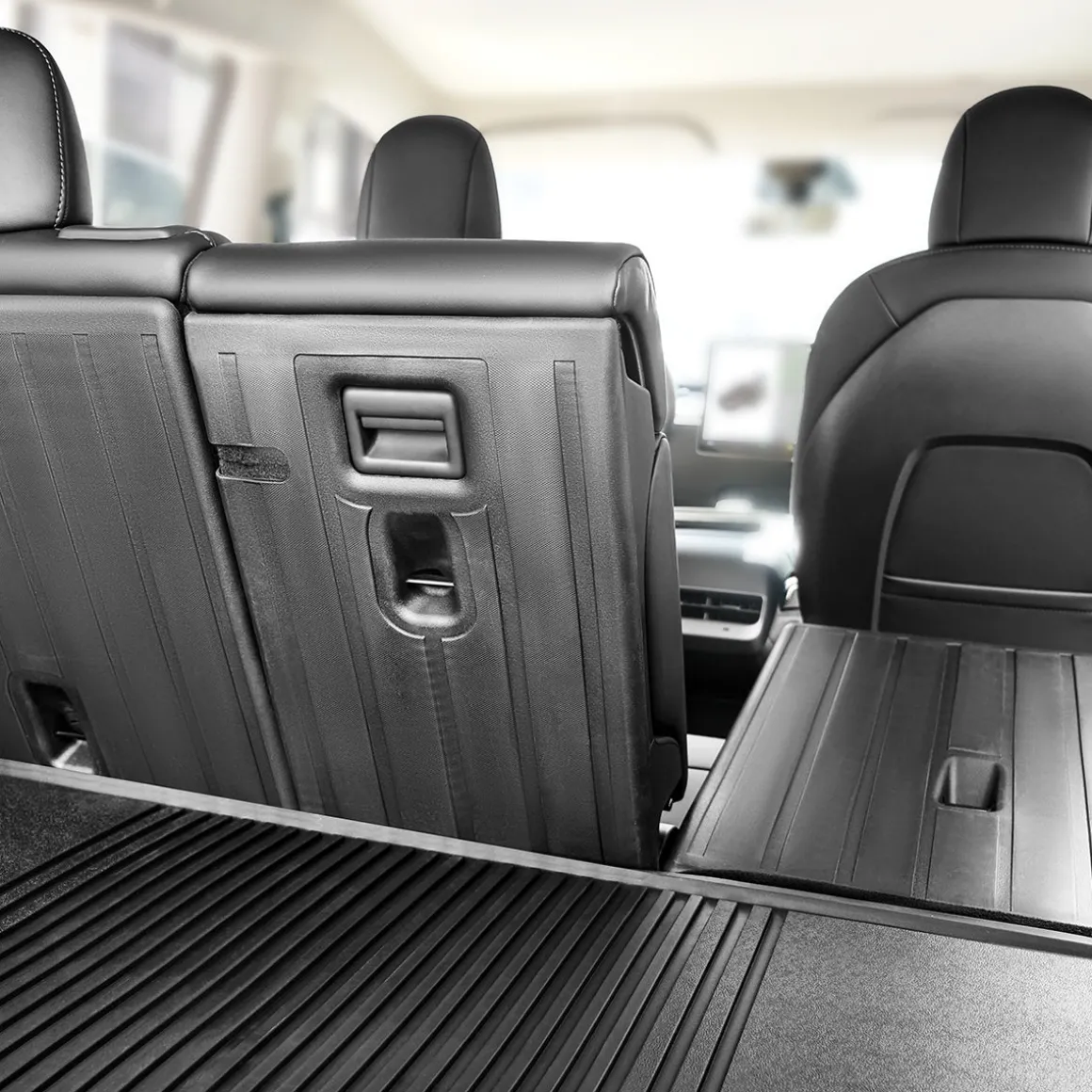 Fit For 2020-2025 Tesla Model Y Second Row Seats Back Cover Mats All Weather, Fit 5-Seater & 7-Seater
