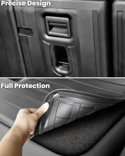 Fit For 2020-2025 Tesla Model Y Second Row Seats Back Cover Mats All Weather, Fit 5-Seater & 7-Seater