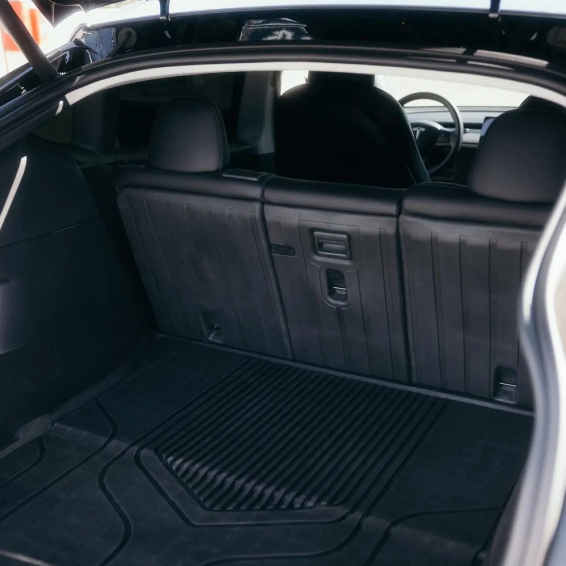 Fit For 2020-2025 Tesla Model Y Second Row Seats Back Cover Mats All Weather, Fit 5-Seater & 7-Seater