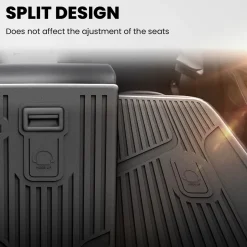 Fit For 2020-2025 Tesla Model Y Second Row Seats Back Cover Mats All Weather, Fit 5-Seater & 7-Seater