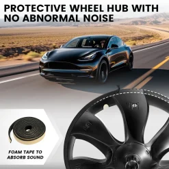 Fit For Tesla Model Y 2020-2023 Wheel Protection Covers Hub Caps, Fit 19 Inch Wheel ONLY
