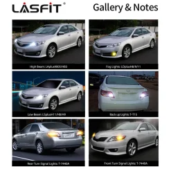 Fit for 2010-2011 Toyota Camry LED Bulbs H11 9005 Exterior Interior Lights Plug n Play