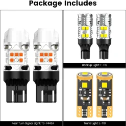 Fit for 2023-2026 Toyota Corolla 7443 921 168 LED Exterior Interior Lights