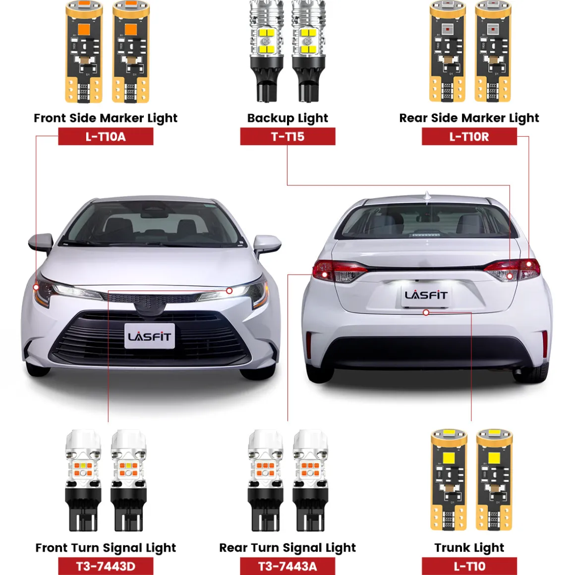 Fit for 2023-2026 Toyota Corolla 7443 921 168 LED Exterior Interior Lights
