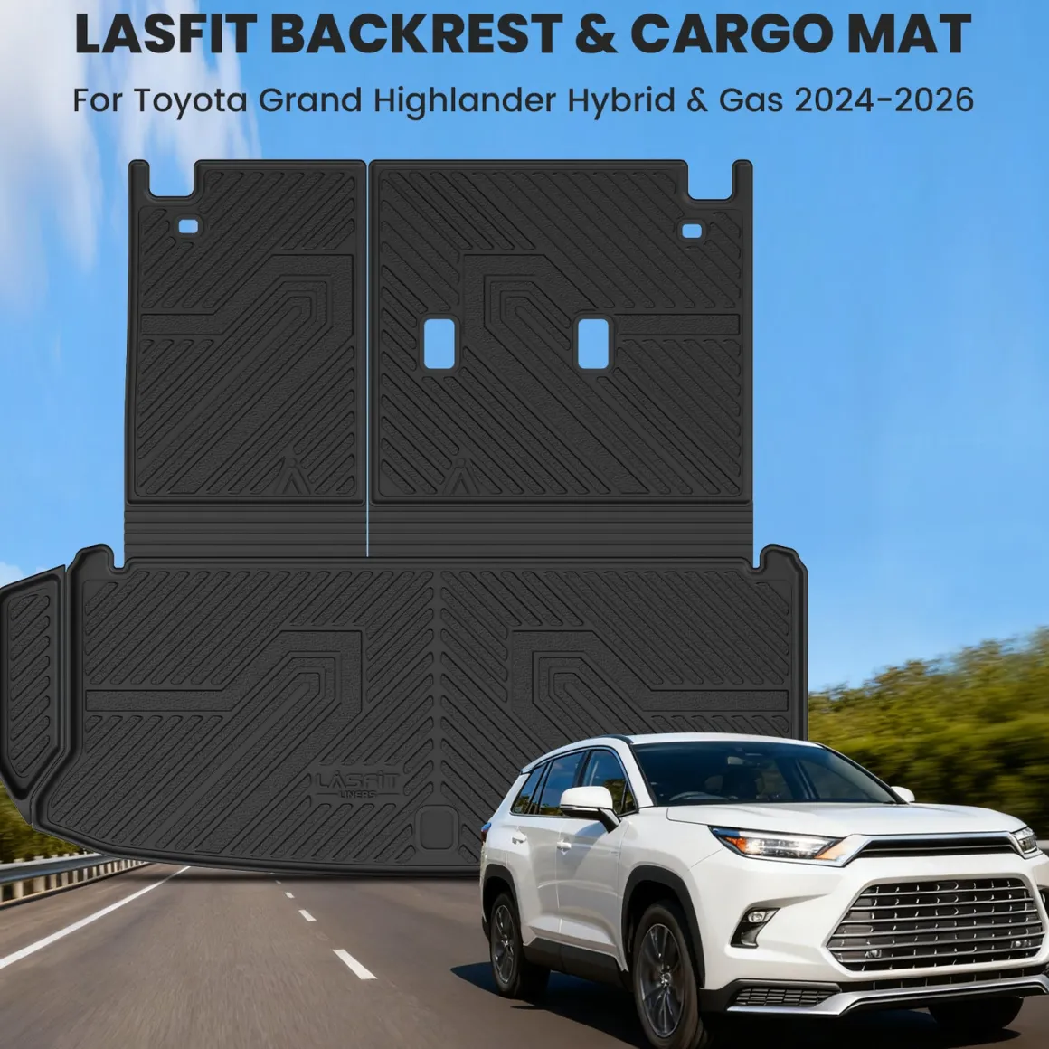 Fit for 2024-2026 Toyota Grand Highlander Floor Mats or Cargo Mat, Fit Gas & Hybrid, Not fit 2024 Toyota Grand Highlander XLE 7-seater
