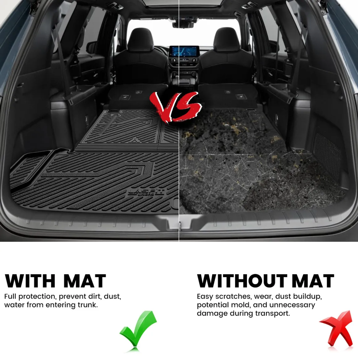 Fit for 2024-2026 Toyota Grand Highlander Floor Mats or Cargo Mat, Fit Gas & Hybrid, Not fit 2024 Toyota Grand Highlander XLE 7-seater