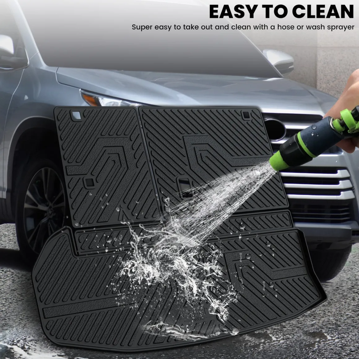 Fit for 2014-2019 Toyota Highlander Floor Mats or 3rd Row Seatback & Cargo Mats, Fit Gas Only