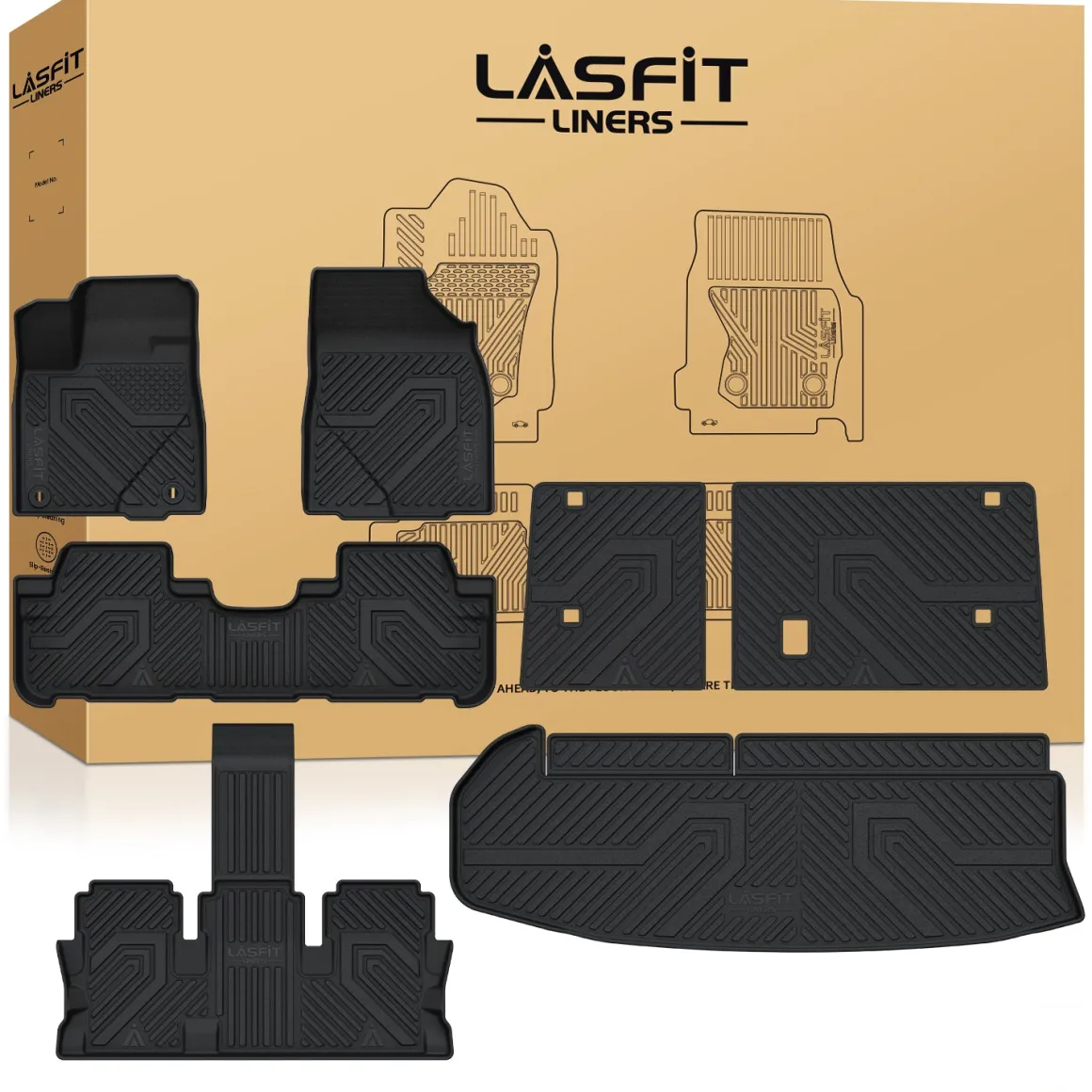 Fit for 2014-2019 Toyota Highlander Floor Mats or 3rd Row Seatback & Cargo Mats, Fit Gas Only