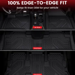 Fit for 2014-2019 Toyota Highlander Floor Mats or 3rd Row Seatback & Cargo Mats, Fit Gas Only