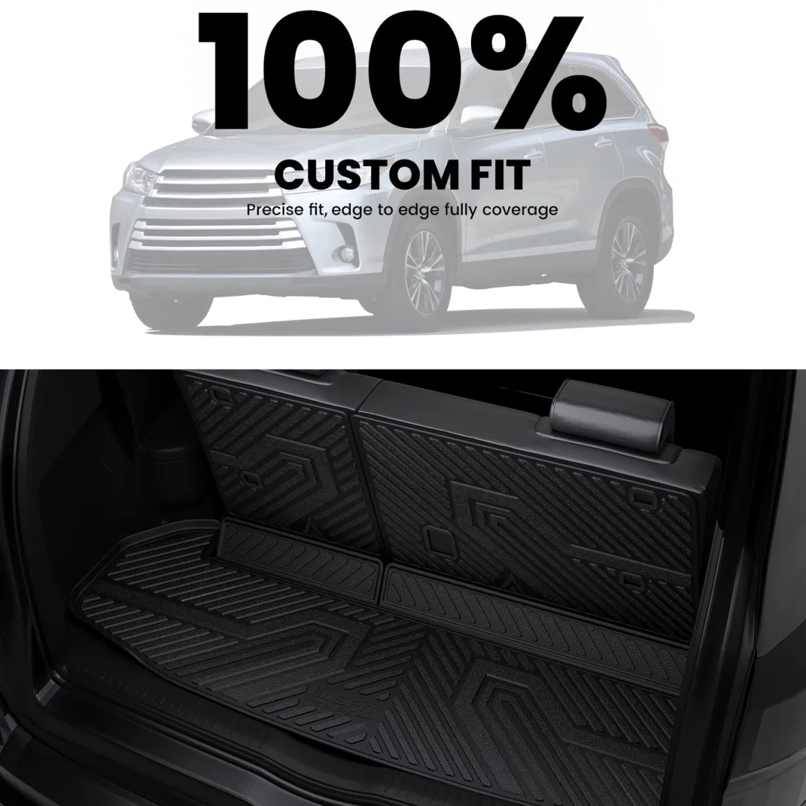 Fit for 2014-2019 Toyota Highlander Floor Mats or 3rd Row Seatback & Cargo Mats, Fit Gas Only