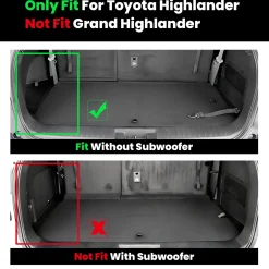 Fit for 2020-2026 Toyota Highlander Hybrid Floor Mats or Seatback & Cargo Mat
