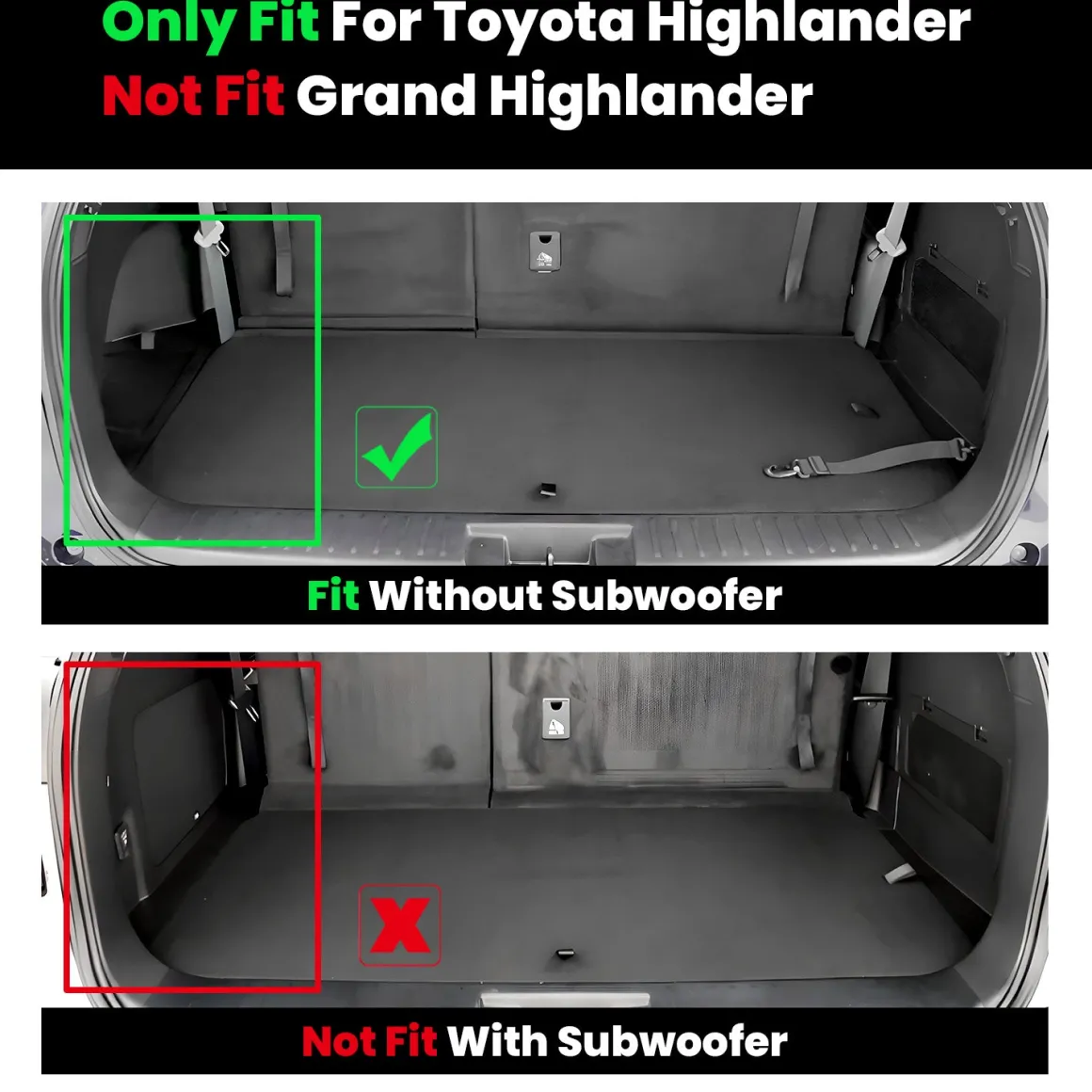 Fit for 2020-2026 Toyota Highlander Hybrid Floor Mats or Seatback & Cargo Mat