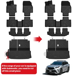 Fit for 2020-2026 Toyota Highlander Hybrid Floor Mats or Seatback & Cargo Mat