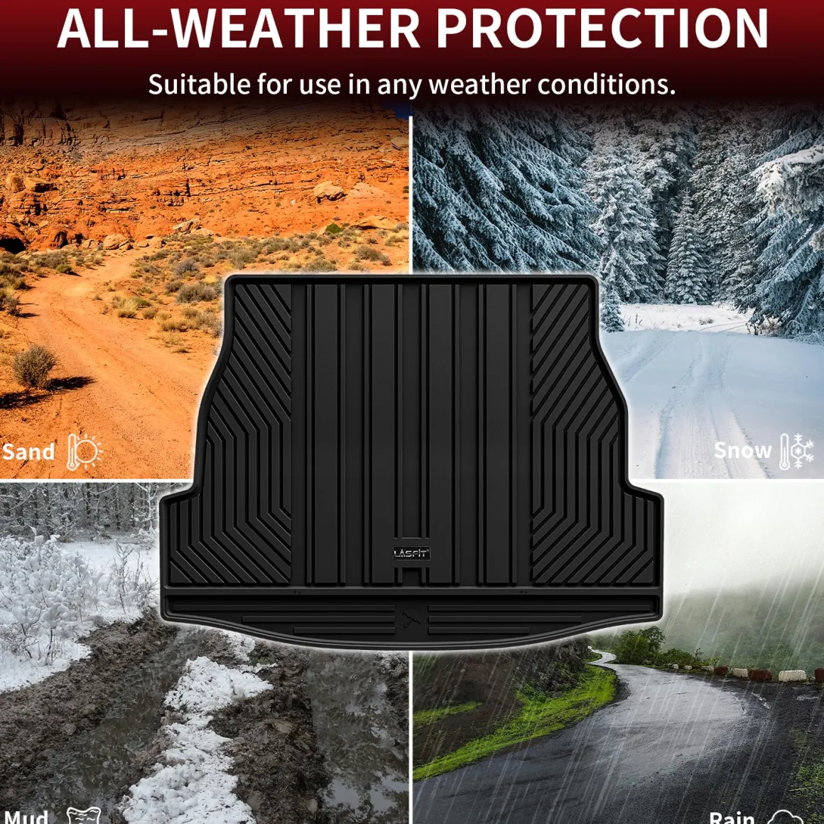Fit for 2019-2025 Toyota RAV4 All-weather TPE Floor Mats & Cargo Mat