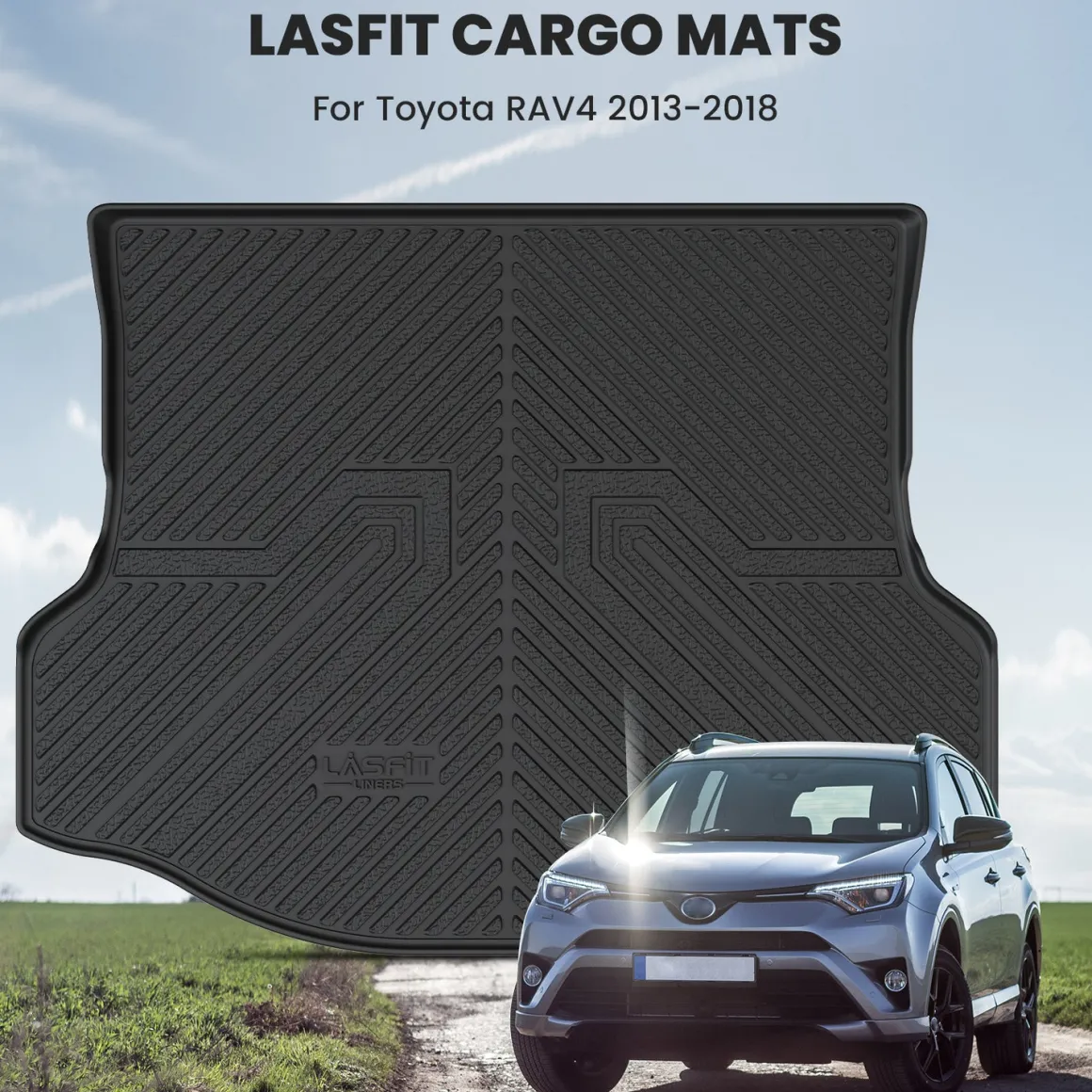 Fit for 2013-2018 Toyota RAV4 Floor Mats or Cargo Mat, Fit Gas Only