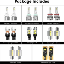 Fit for 2006-2012 Toyota RAV4 LED Bulbs Upgrade
