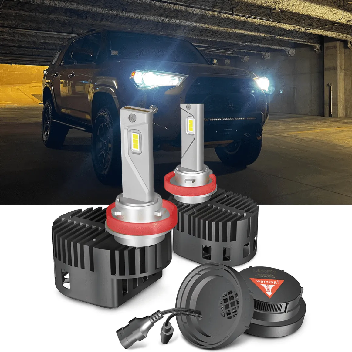 Fit for Toyota 4Runner 2014-2020 Custom H11 LED Bulbs with Dust Cover | Pro-DC Series