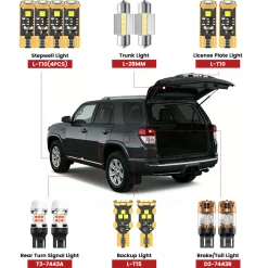 Fit for 2006-2013 Toyota 4Runner LED Bulbs Upgrade
