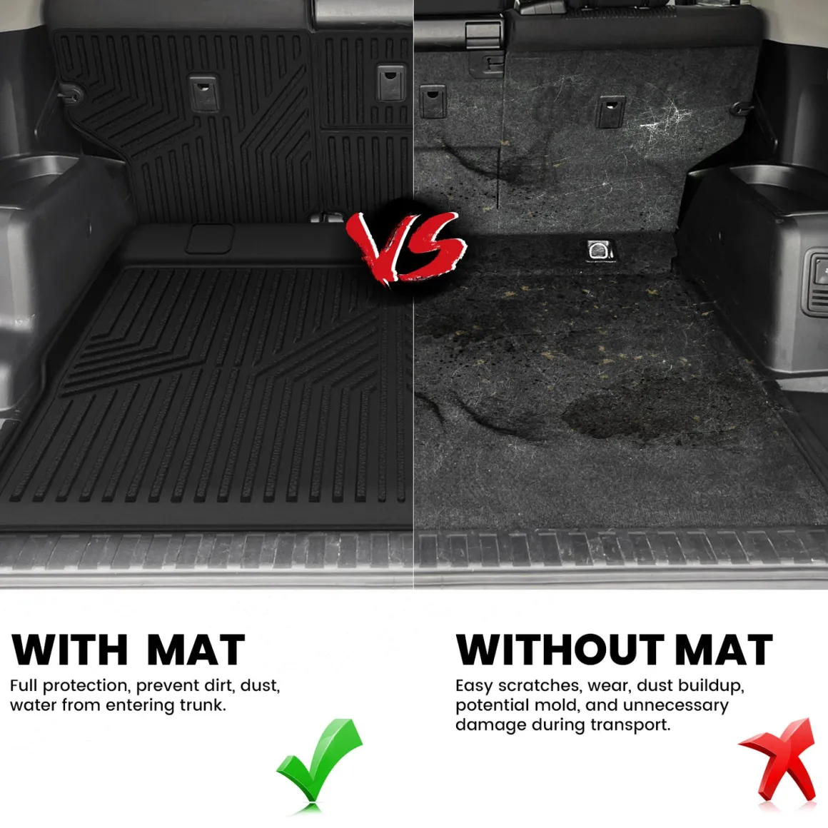 Fit for 2010-2012 Toyota 4Runner Seatback & Cargo Mats