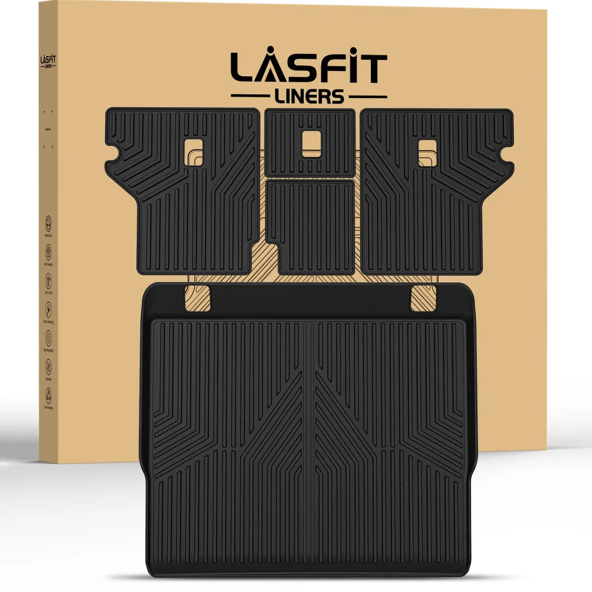 Fit for 2010-2012 Toyota 4Runner Seatback & Cargo Mats