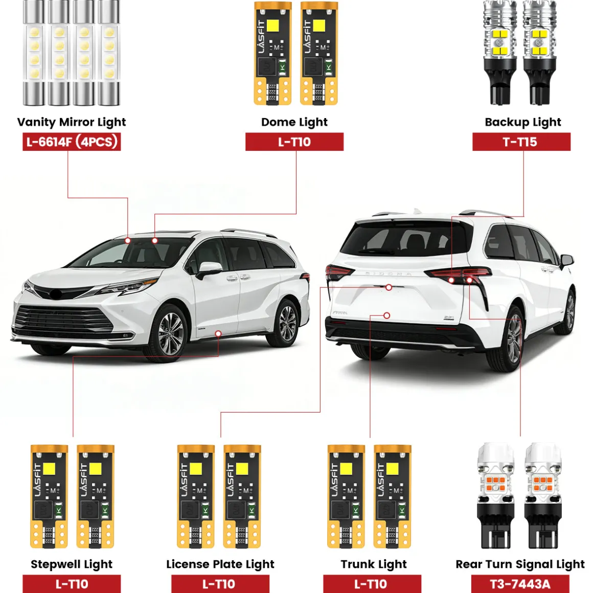 Fit for 2021-2026 Toyota Sienna LED Exterior Lights Upgrade | Tested and Verified