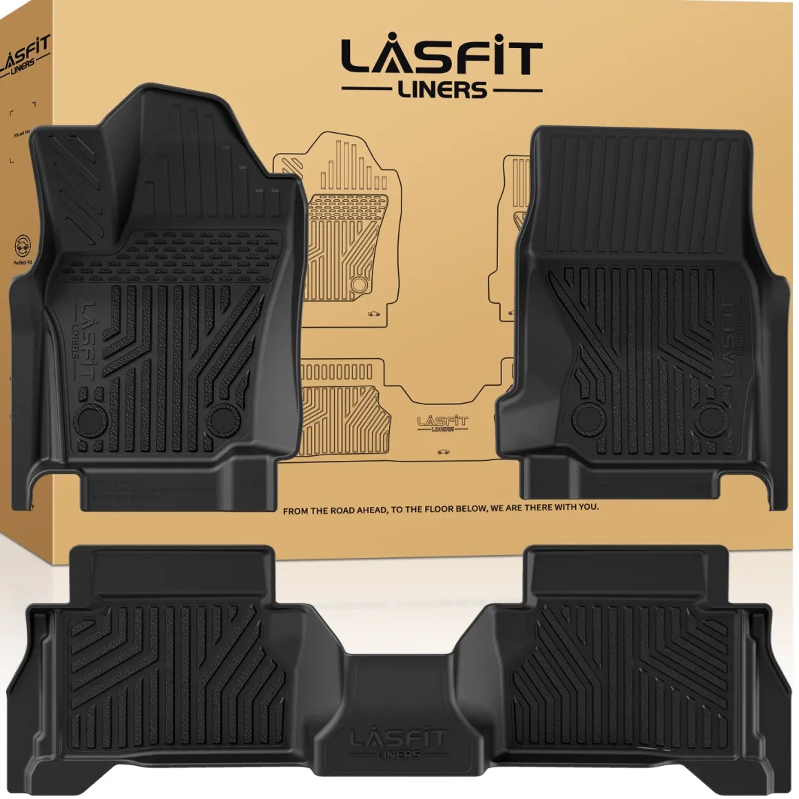 Fit for 2024-2026 Toyota Tacoma All-Weather Floor Mats, Fit Double Cab Only