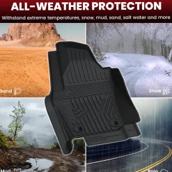 Fit for 2024-2026 Toyota Tacoma All-Weather Floor Mats, Fit Double Cab Only