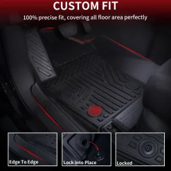 Fit for 2024-2026 Toyota Tacoma All-Weather Floor Mats, Fit Double Cab Only