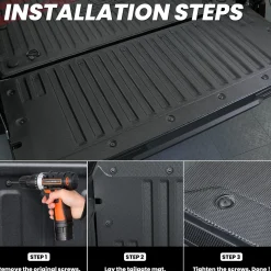 Fit for 2024-2026 Toyota Tacoma 5FT or 6FT Heavy Duty Truck Bed Mat or Tailgate Mat