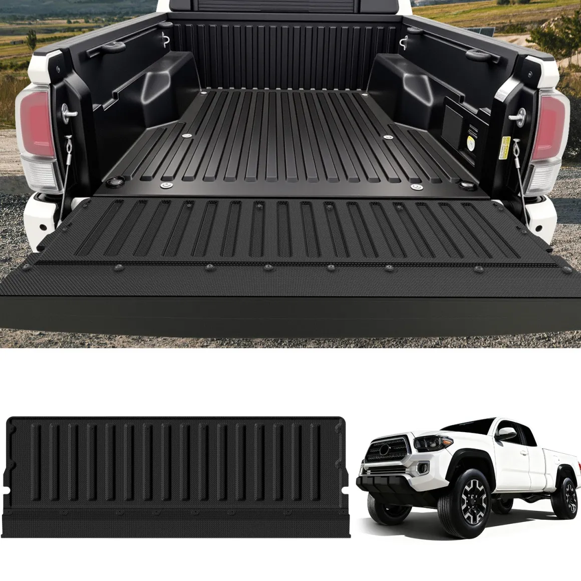 Fit for 2005-2023 Toyota Tacoma 5FT or 6FT Heavy Duty Custom Bed Mat or Tailgate Mat