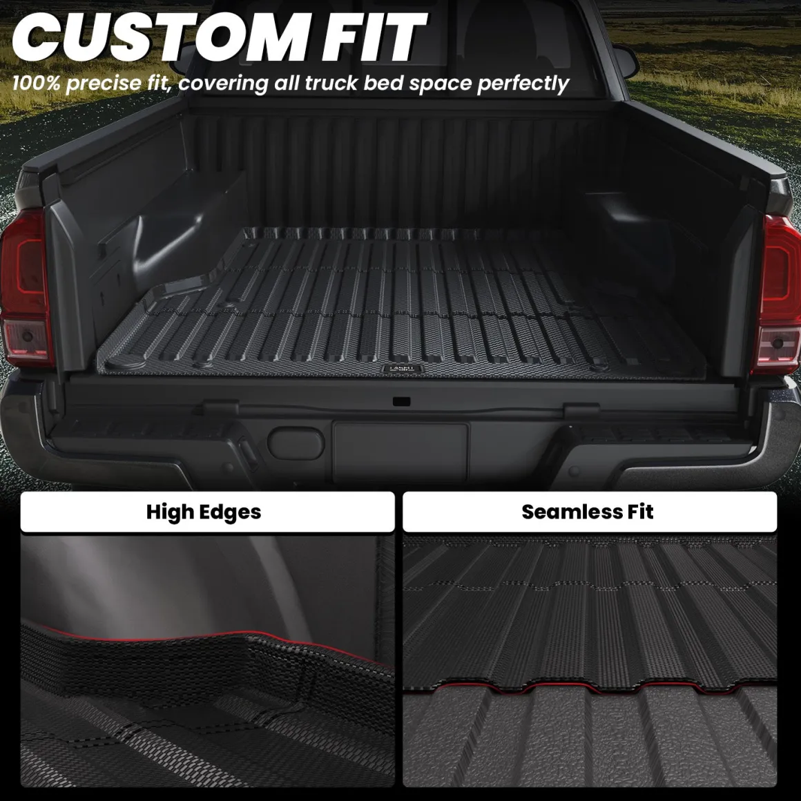 Fit for 2005-2023 Toyota Tacoma 5FT or 6FT Heavy Duty Custom Bed Mat or Tailgate Mat