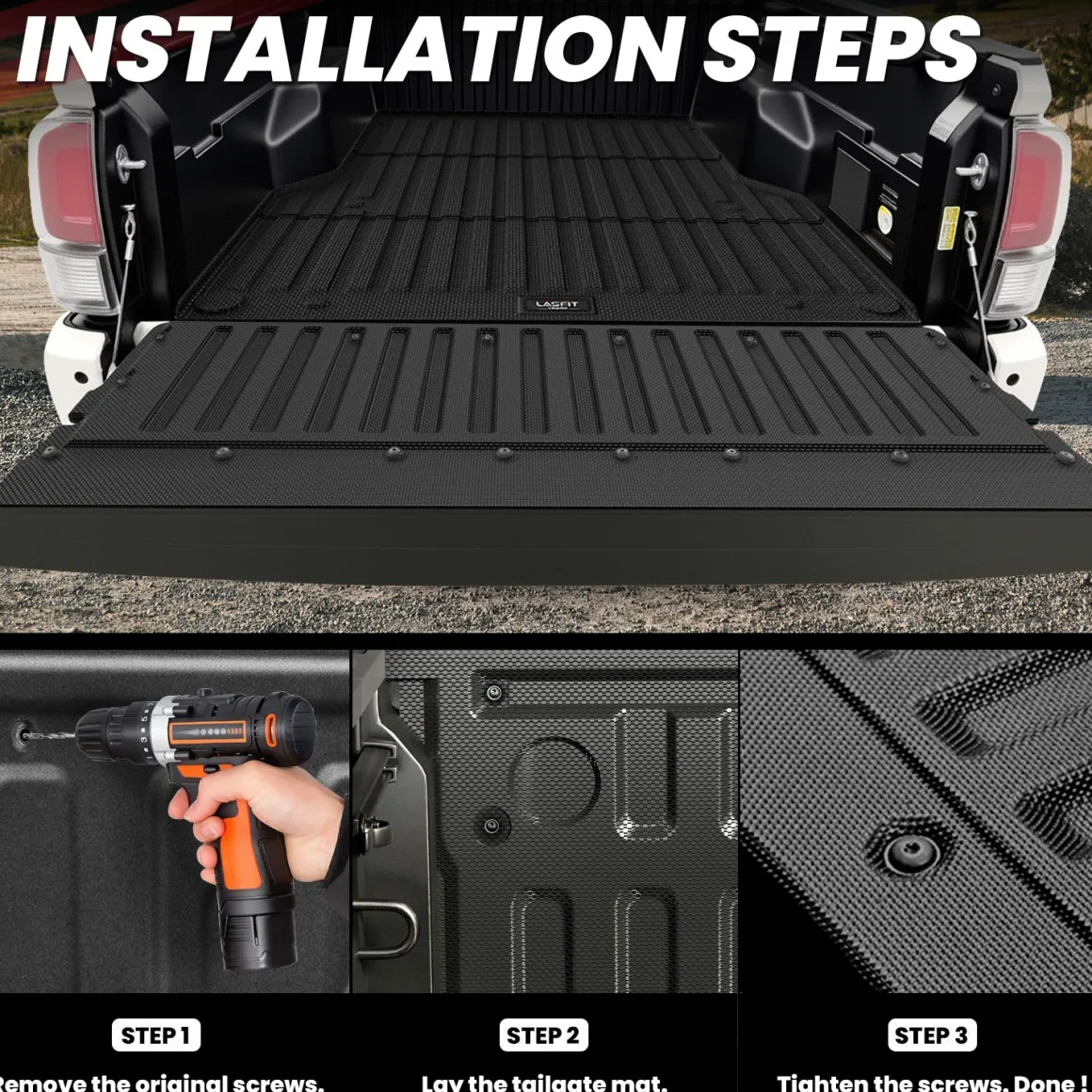 Fit for 2005-2023 Toyota Tacoma 5FT or 6FT Heavy Duty Custom Bed Mat or Tailgate Mat