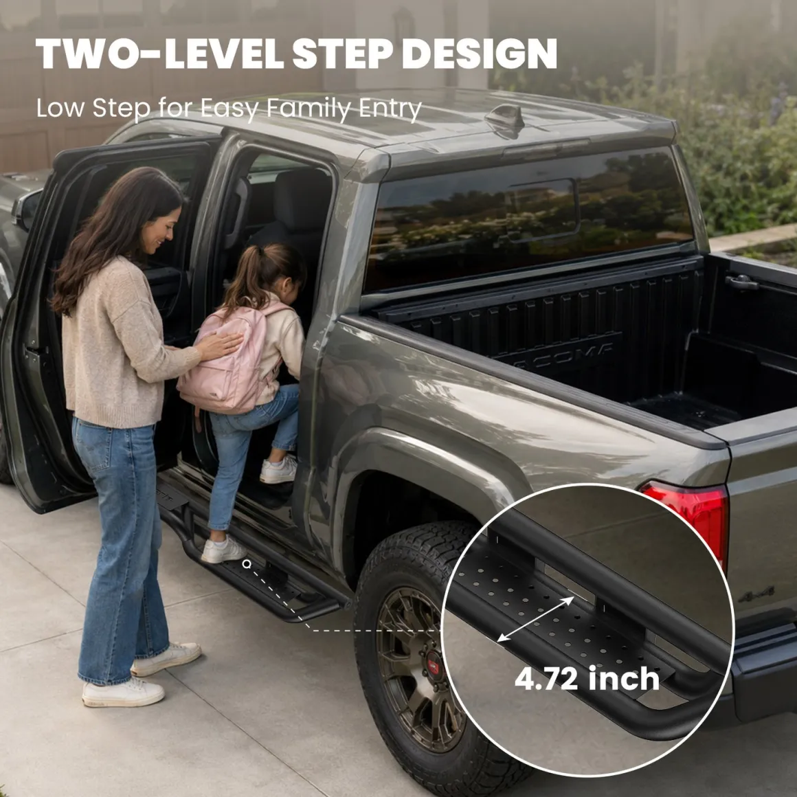 Fit for 2024-2026 Toyota Tacoma Running Boards Side Steps, Fit Double Cab ONLY