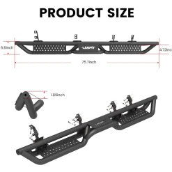 Fit for 2024-2026 Toyota Tacoma Running Boards Side Steps, Fit Double Cab ONLY
