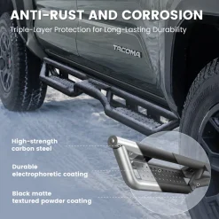 Fit for 2024-2026 Toyota Tacoma Running Boards Side Steps, Fit Double Cab ONLY