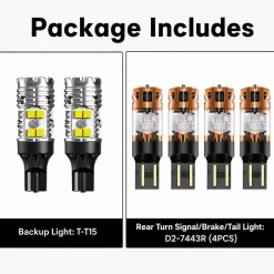 Fit for 2016-2023 Toyota Tacoma The Brightest LED Bulbs Upgrade | Tested and Verified