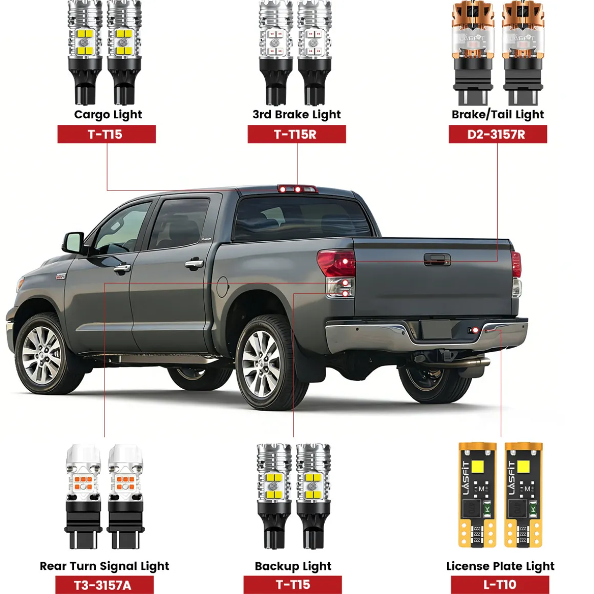 Fit for 2007-2013 Toyota Tundra LED Bulbs Upgrade