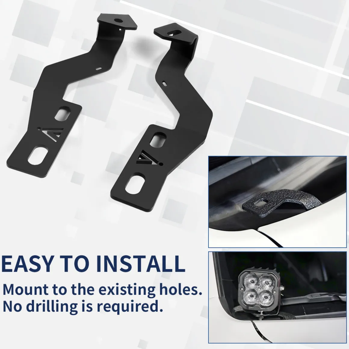 Fit For 2014-2021 Toyota Tundra Low Profile Ditch Light Brackets | LASFIT