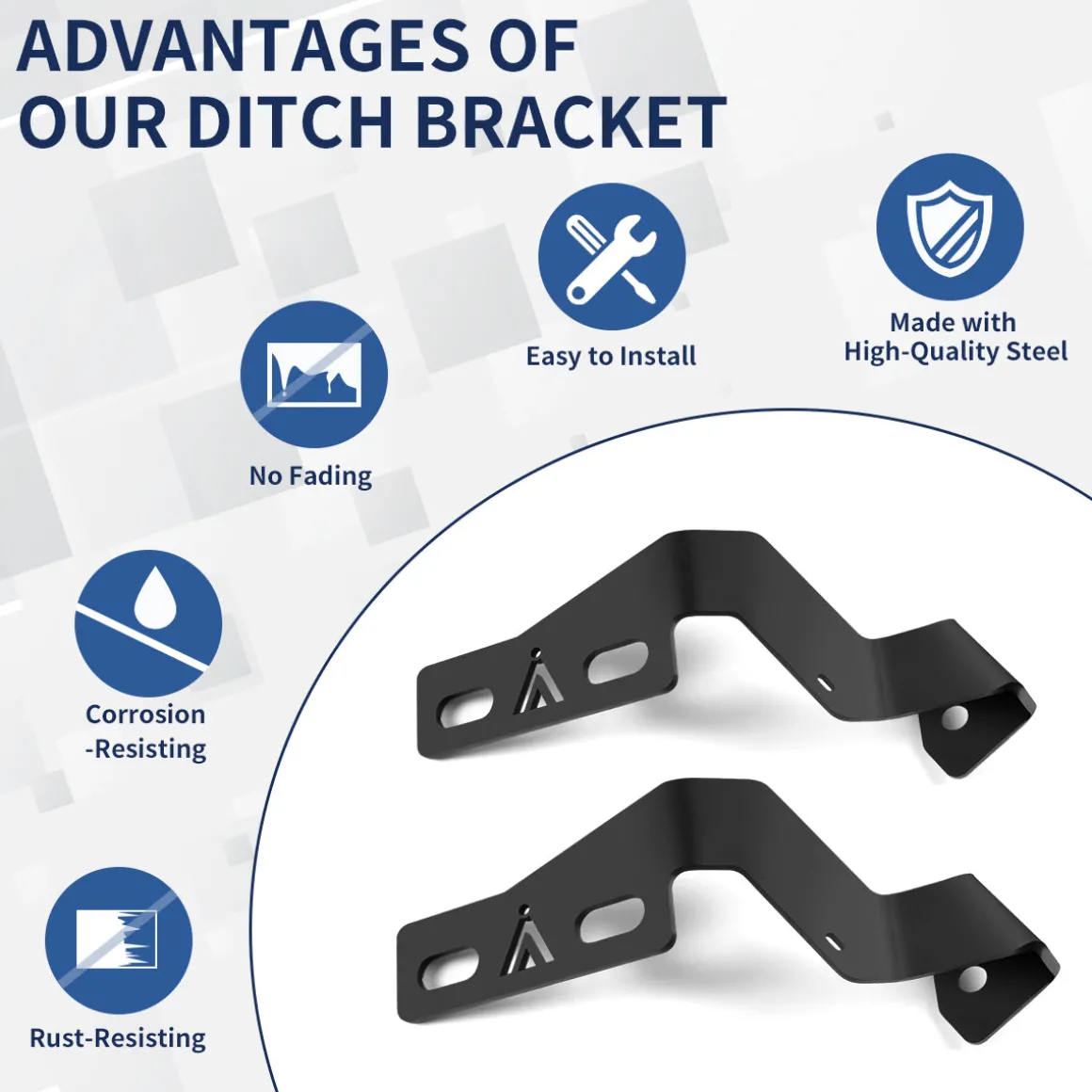 Fit For 2014-2021 Toyota Tundra Low Profile Ditch Light Brackets | LASFIT