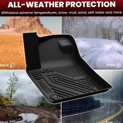 Fit for 2019 Volkswagen Atlas Floor Mats & Cargo Mat & Seatback Mat, Fit Passenger Seat Without Retention Only
