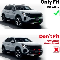Fit for 2019 Volkswagen Atlas Floor Mats & Cargo Mat & Seatback Mat, Fit Passenger Seat Without Retention Only