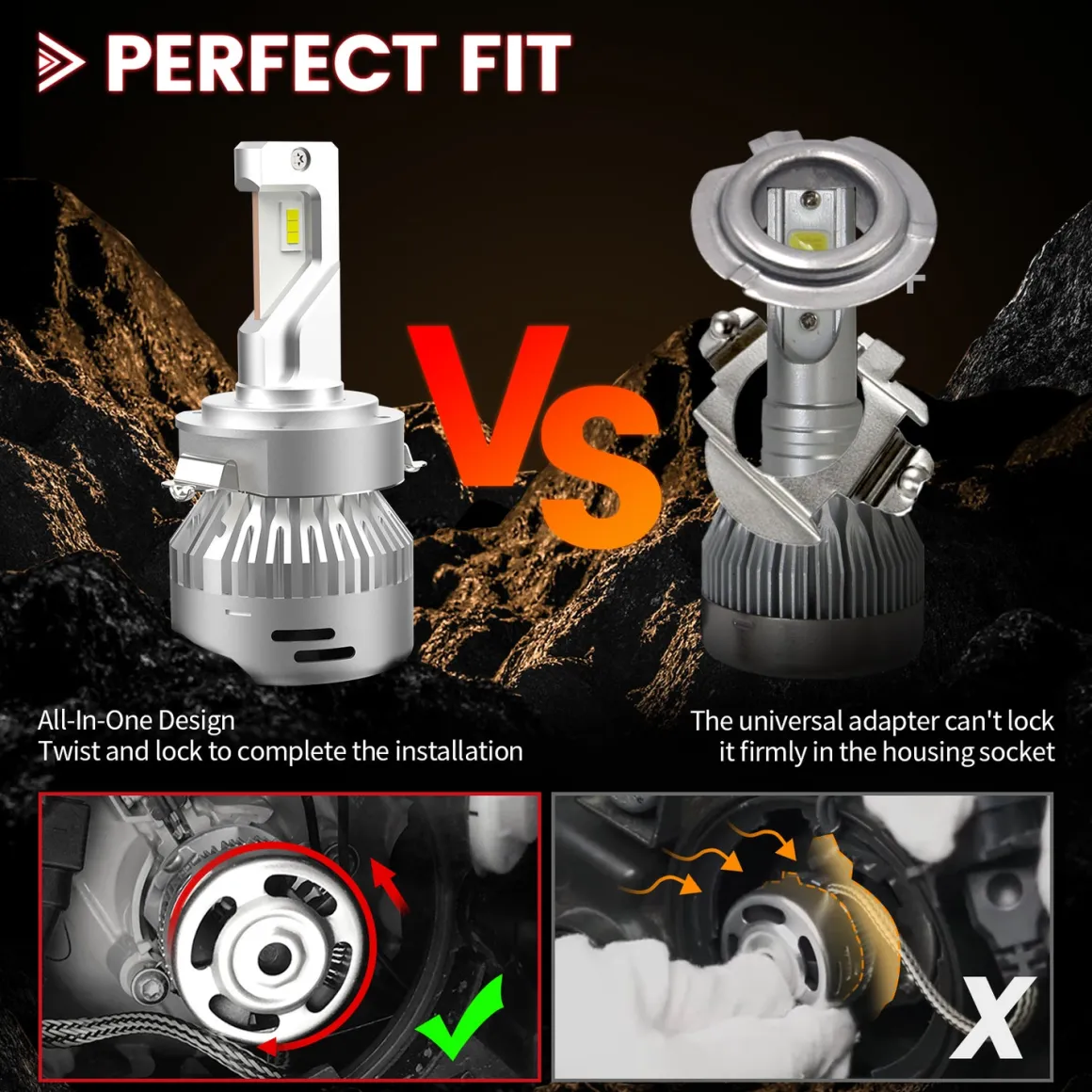 Fit for Volkswagen Golf 2018-2019 & GTI 2018-2020 Custom H7 LED Bulbs Exterior Interior Light Plug n Play